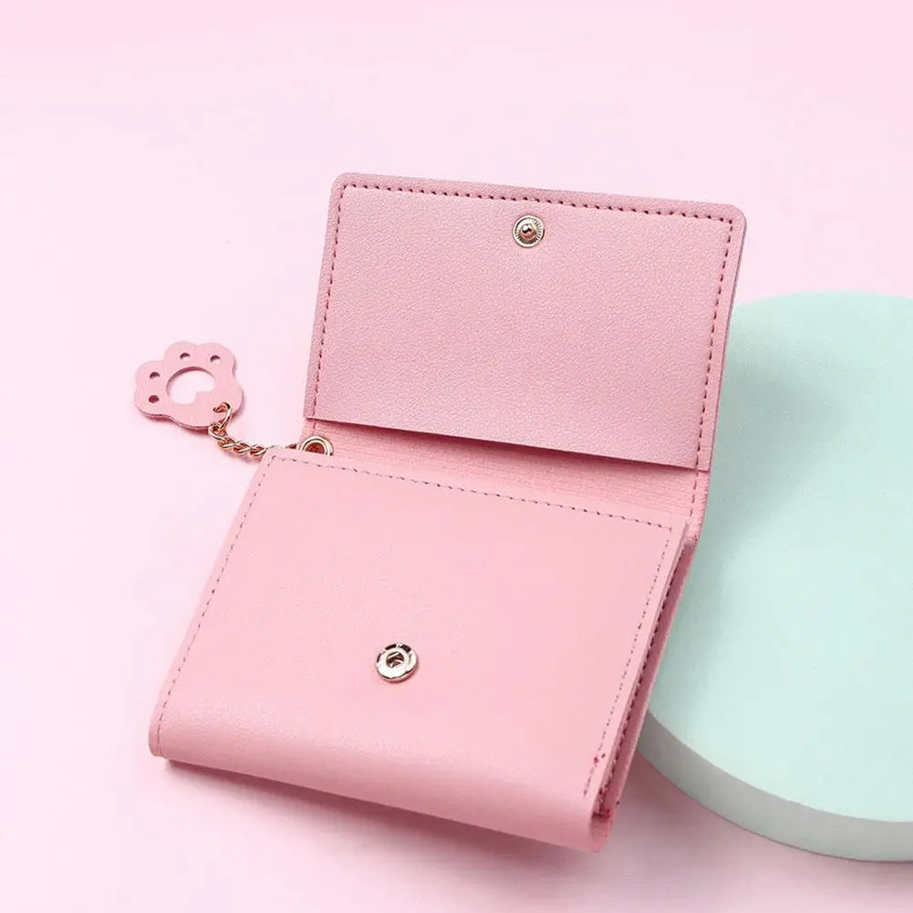 Cute Cartoon Cat Women's Wallet | Small PU Leather Purse Women's Novelty Wallet QXL