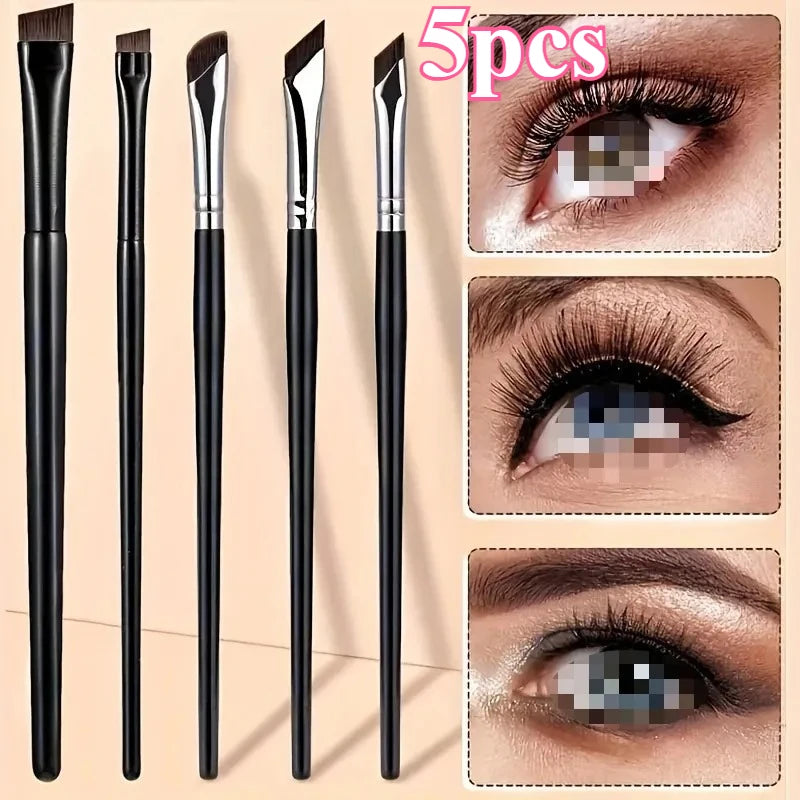 5-Piece Eye Makeup Brush Set | Eyeliner & Eyebrow Brushes Eye Makeup Brush Set QXL black 5pcs