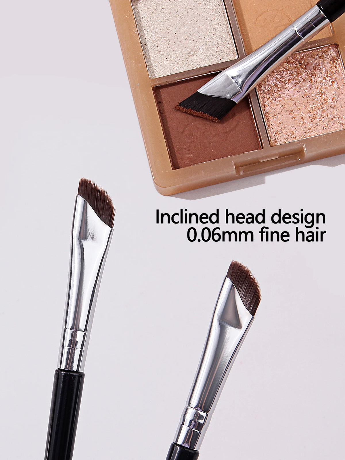 KOSSHOW 3-Pc Double-Ended Eye & Eyebrow Brush Set Eye Makeup Brush Set QXL