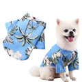 Hawaiian Print Dog & Cat T-Shirt | Summer Vest 4 Colors 6 Sizes Pet Summer Shirt QXL Blue S