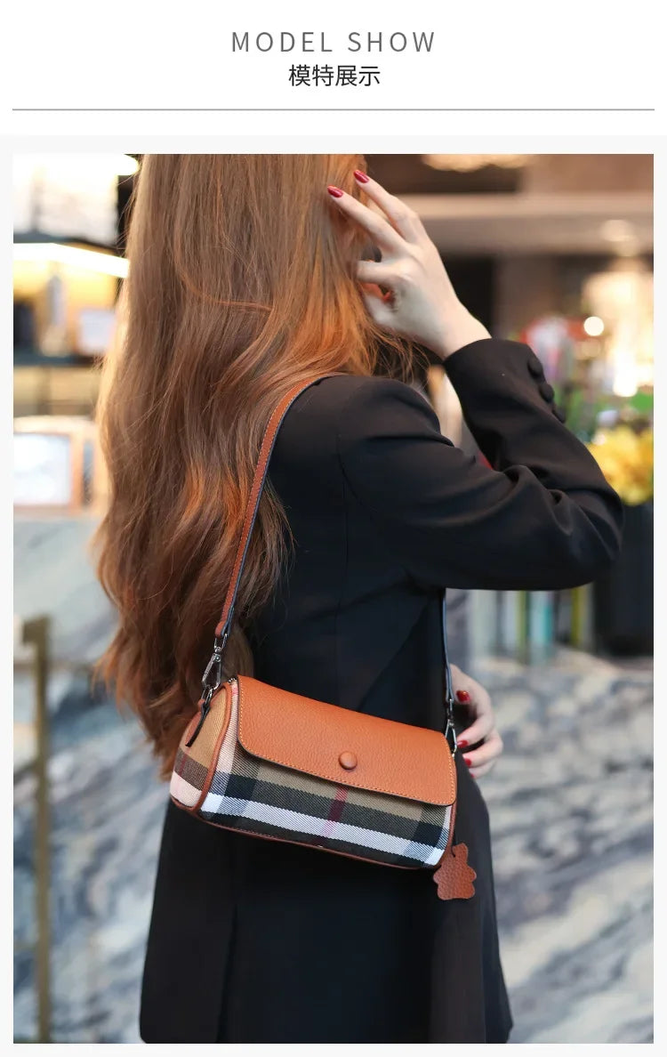 Luxury Leather Diaper Bag | Large Crossbody Bag for Moms Leather Diaper Bag QXL