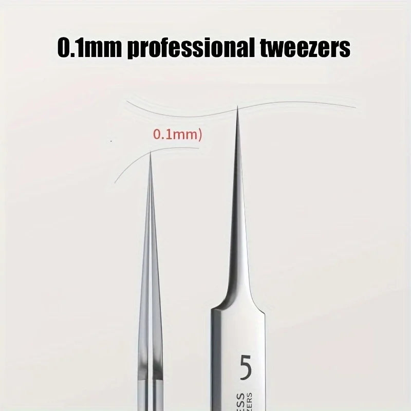 Extra Fine No.5 Blackhead Tweezer | Stainless Steel Skin Tool Facial Extraction Tweezer QXL