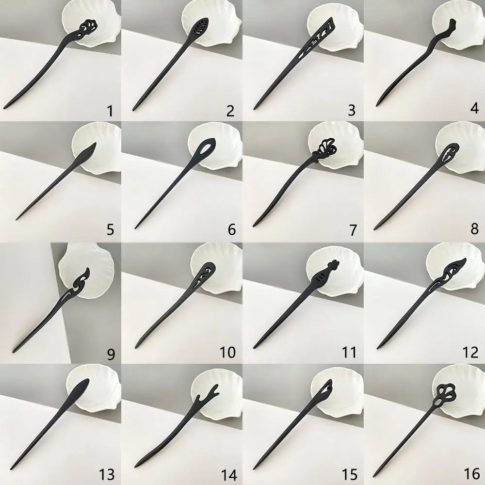 Handmade Carved Wooden Hair Stick | Chinese Chopstick Hairpin Wooden Hair Stick QXL