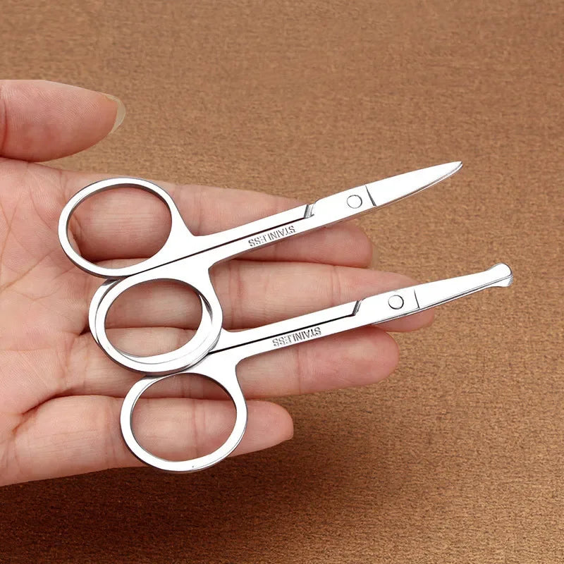 Curved Stainless Steel Scissors – Nail, Brow & Cuticle Trimmer Grooming Scissors QXL