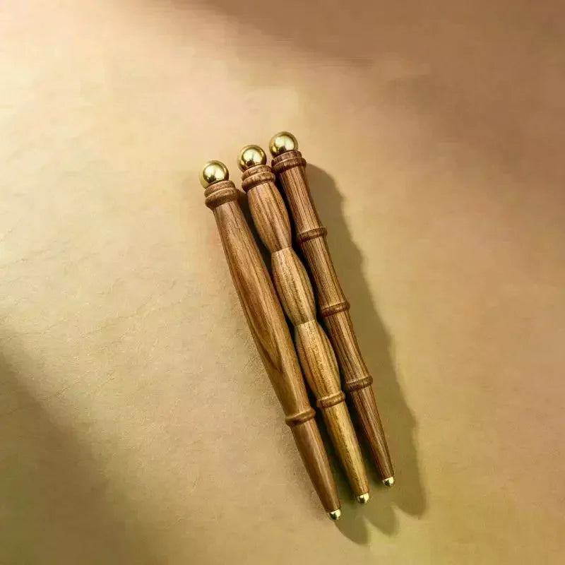 Sandalwood Brass Reflexology Massage Stick | Gua Sha Tool Reflexology Massage Stick QXL