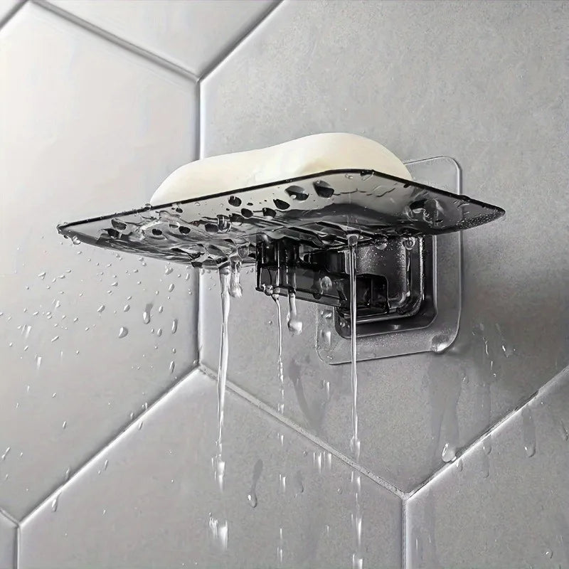 Wall-Mounted Transparent Soap Tray | Easy Install Holder Soap Tray Holder QXL