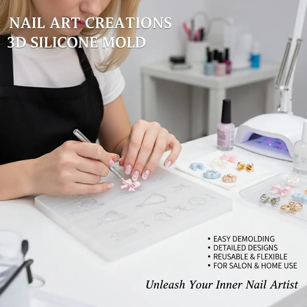3D Bouquet Flower Silicone Mold | Nail Art & Resin DIY Nail Art Silicone Mold QXL