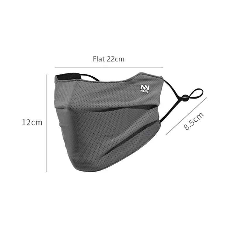 UV Ice Silk Cycling Face Mask | Breathable Sun Shield UV Face Shield Mask QXL