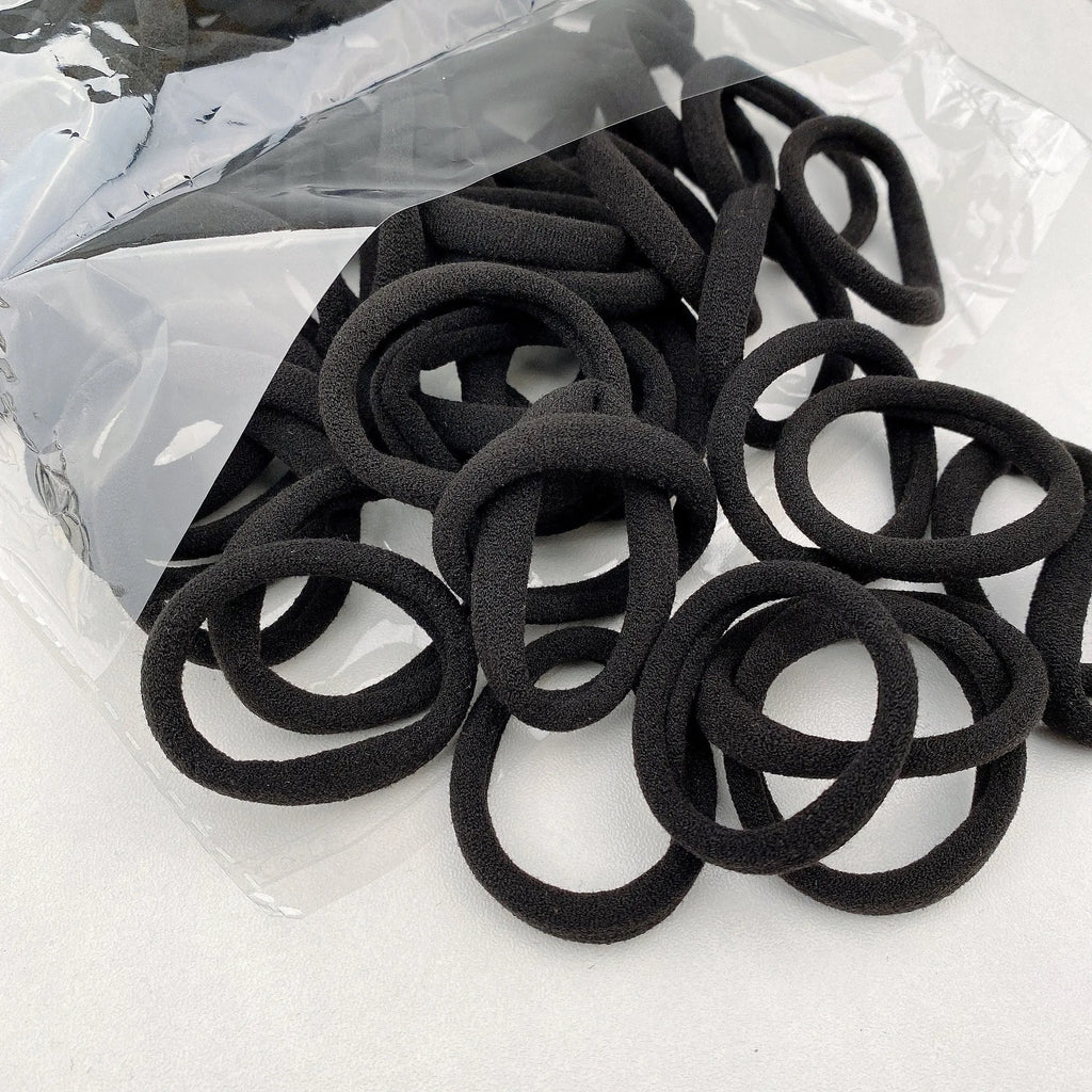 Women's Elastic Nylon Headband & Ponytail Hair Ties Set Hair Ties & Headbands QXL M318 Black 100 PCS