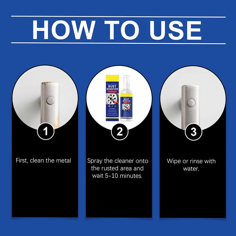 100ml Rust Remover Spray | Metal, Tile & Automotive Cleaner Rust Remover Spray QXL