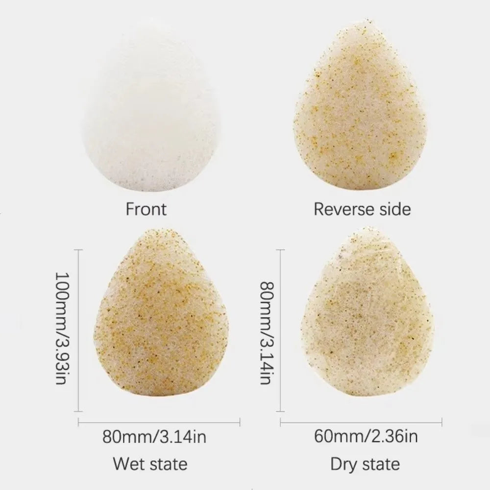 Walnut Seed Konjac Facial Sponge | Gentle Exfoliating Face Puff Exfoliating Face Sponge QXL