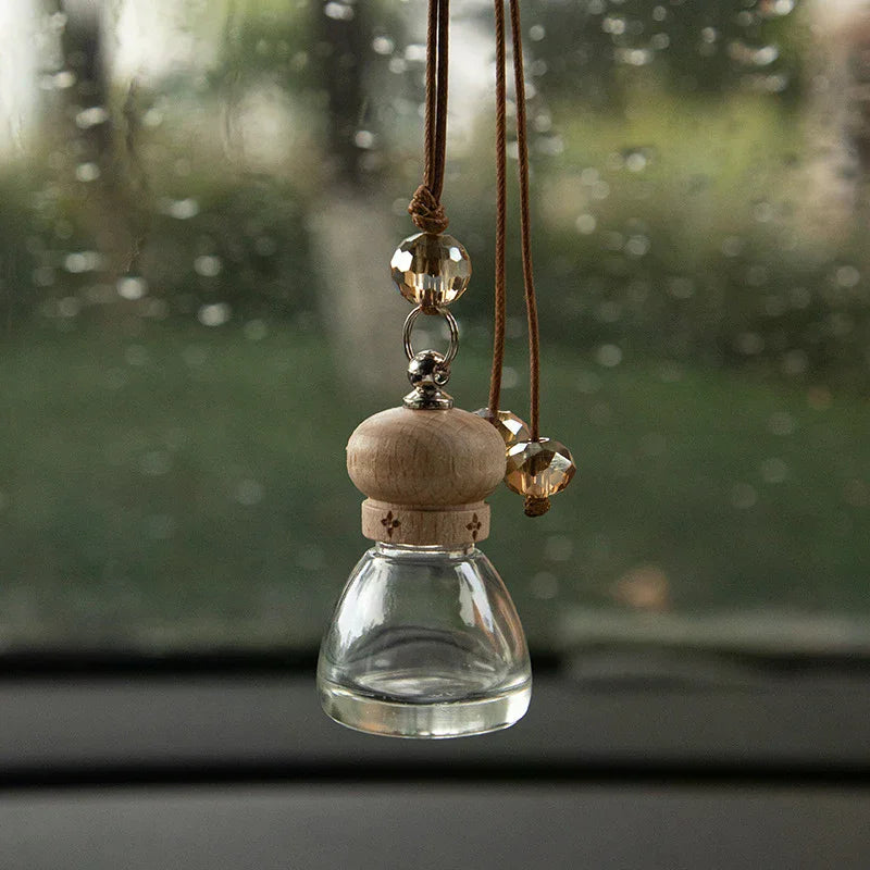 8ml Glass Car Perfume Pendant Bottle | Essential Oil Diffuser Car Perfume Pendant QXL