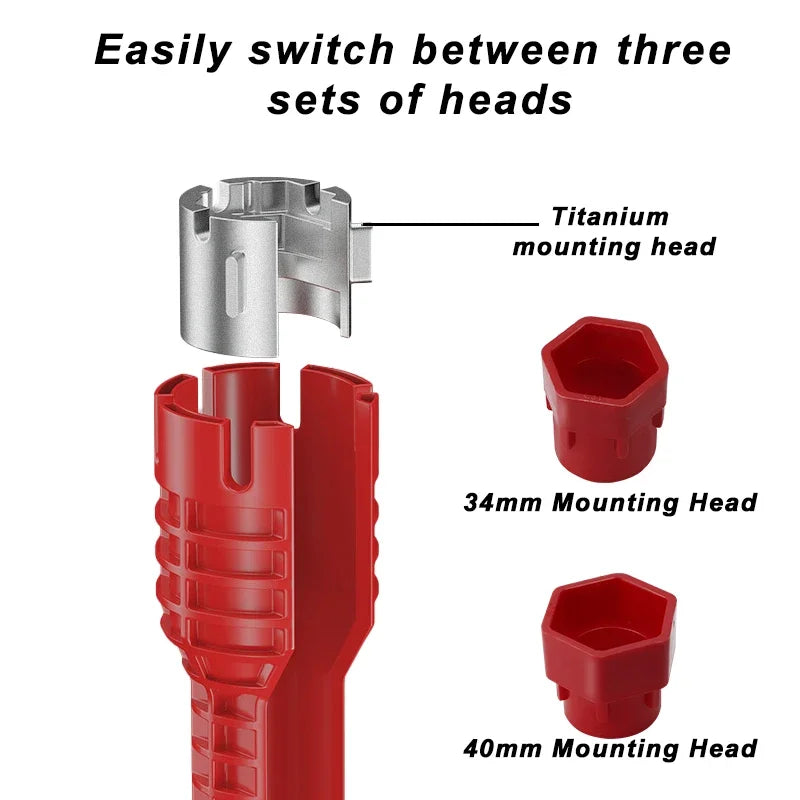 14-in-1 Sink Faucet Wrench | Multifunction Pipe Wrench Tool Plumbing Wrench Tool QXL
