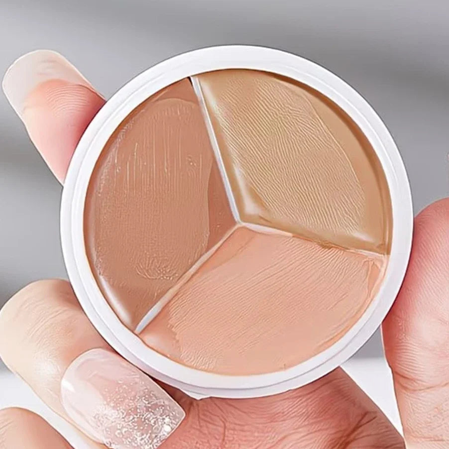 JUJU Dream 3-Color Cream Concealer Palette – Waterproof Cream Concealer Palette QXL
