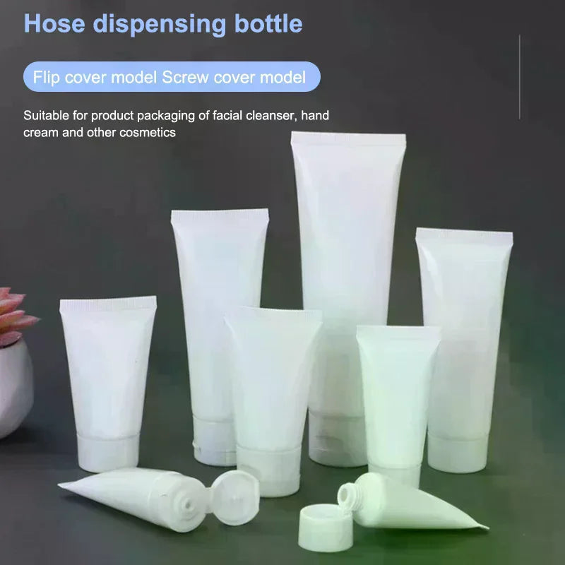 10-Pack Empty Refillable Squeeze Tubes 15–100ml | Travel Size Cosmetic Squeeze Tubes QXL