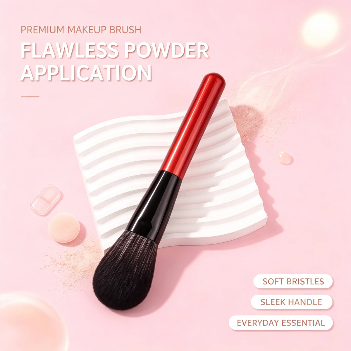 KOSSHOW Powder & Blush Brush | Natural Flawless Finish Powder Makeup Brush QXL