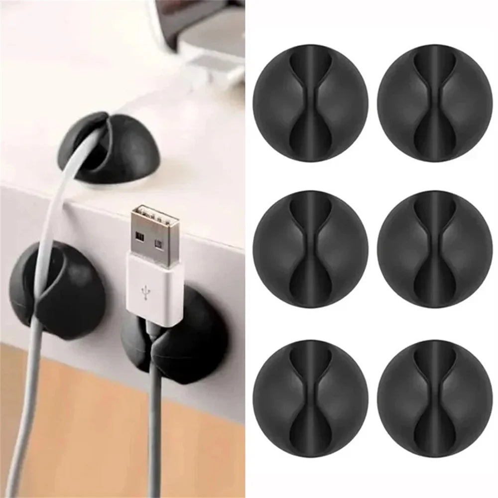 20-Pack Self-Adhesive Silicone Cable Clips | Wire Organizer Cable Clip Organizer QXL