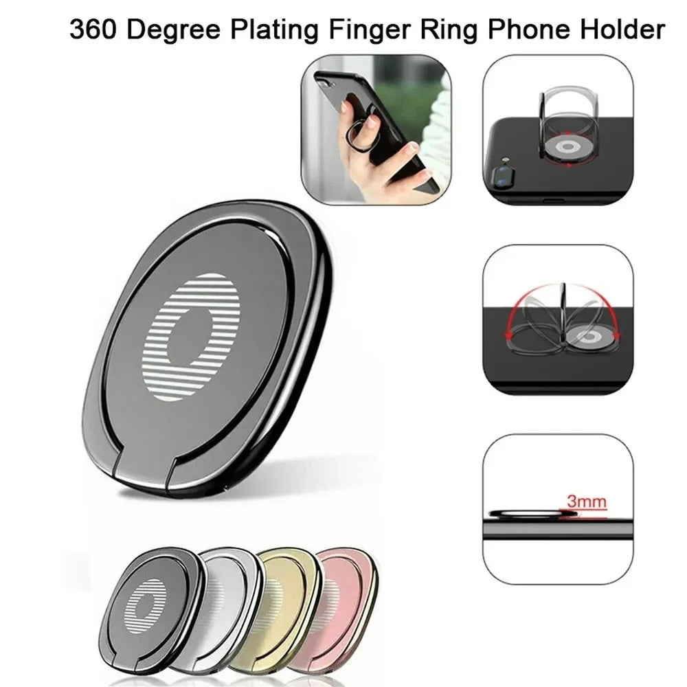 360° Rotating Metal Finger Ring Phone Holder & Stand Grip Phone Ring Stand QXL