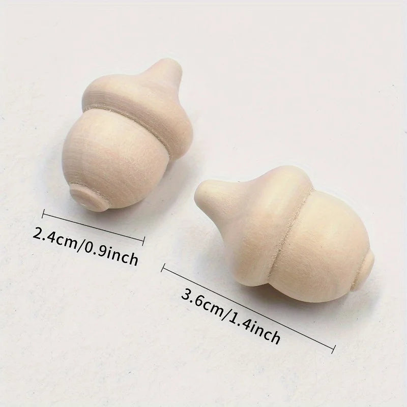 Wooden Painted Acorn Crafts | Jewelry Making & Decor Accents Wood Craft Decor QXL