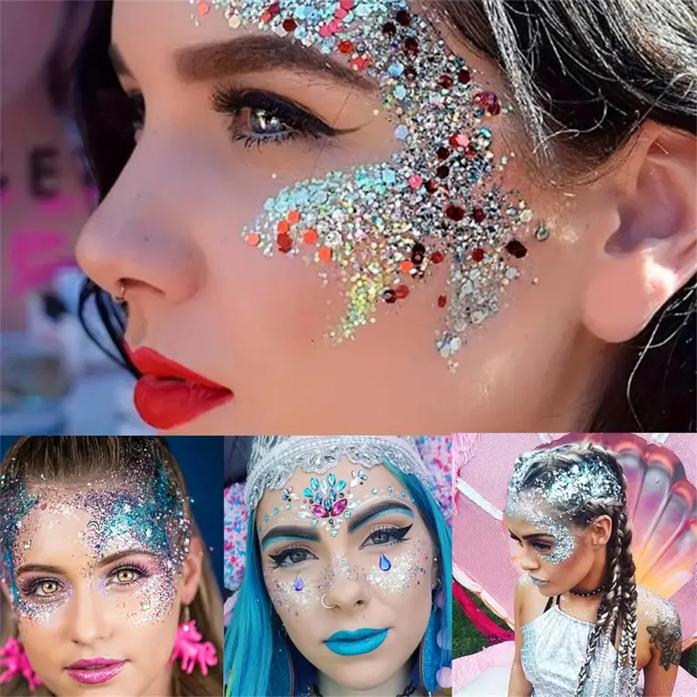 Mermaid Body Glitter Gel | Festival, Carnival & Party Shimmer Body Glitter Gel QXL