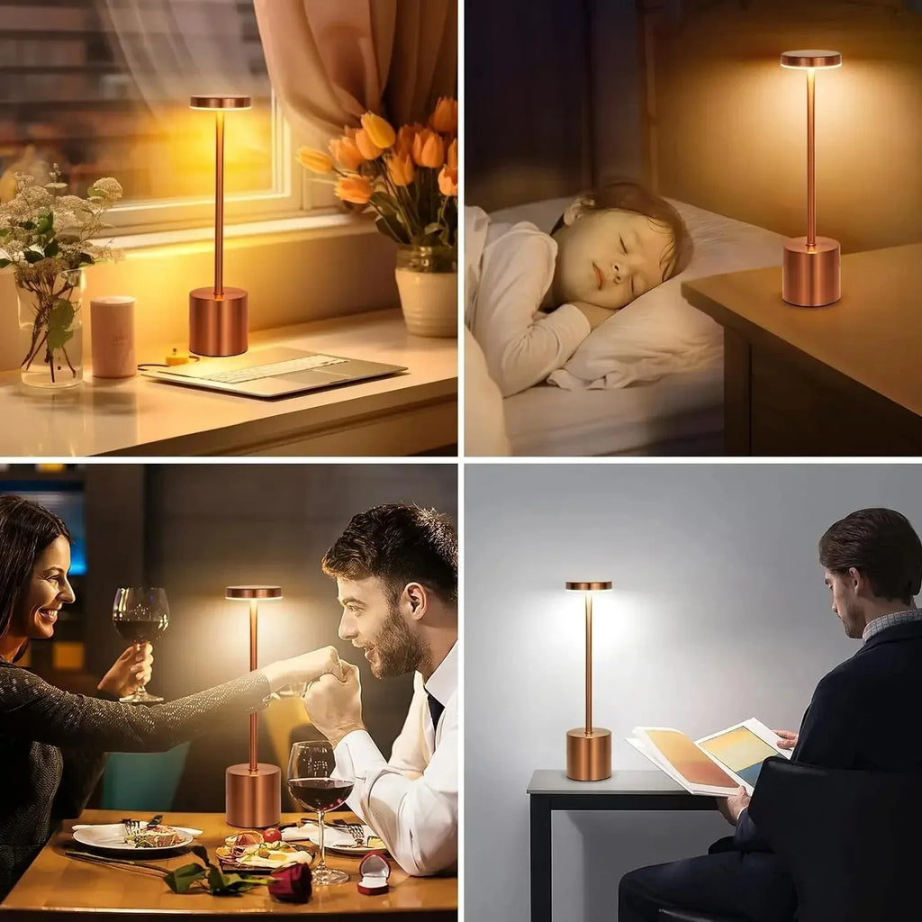 Nordic Cordless LED Desk Lamp | Touch Dimmer, USB Rechargeable Rechargeable Table Lamp QXL