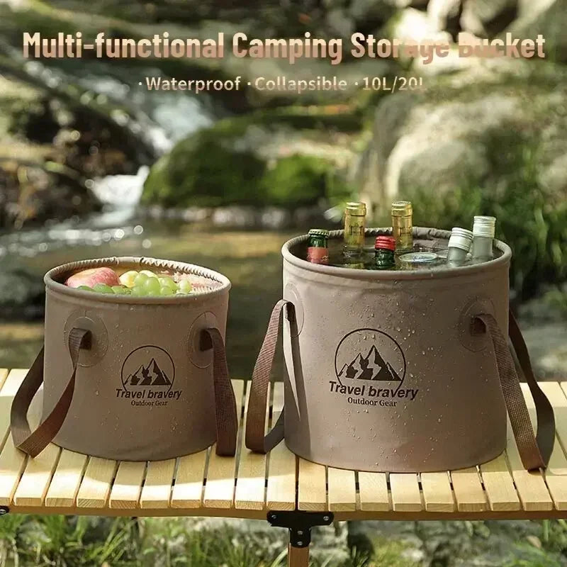 5L/10L Collapsible Outdoor Bucket | Camping Fishing Travel Collapsible Outdoor Bucket QXL