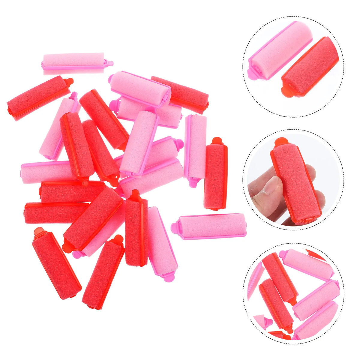 24-Pack Sponge Hair Rollers | Waves, Curls & Air Bangs Sponge Hair Rollers QXL other