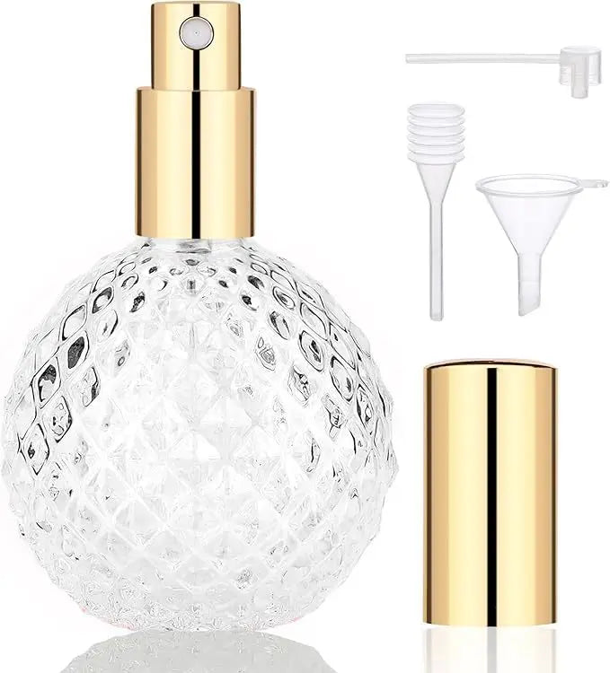 100ml Glass Refillable Perfume Atomizer | Fine Mist Travel Spray Perfume Atomizer QXL Clear Glass