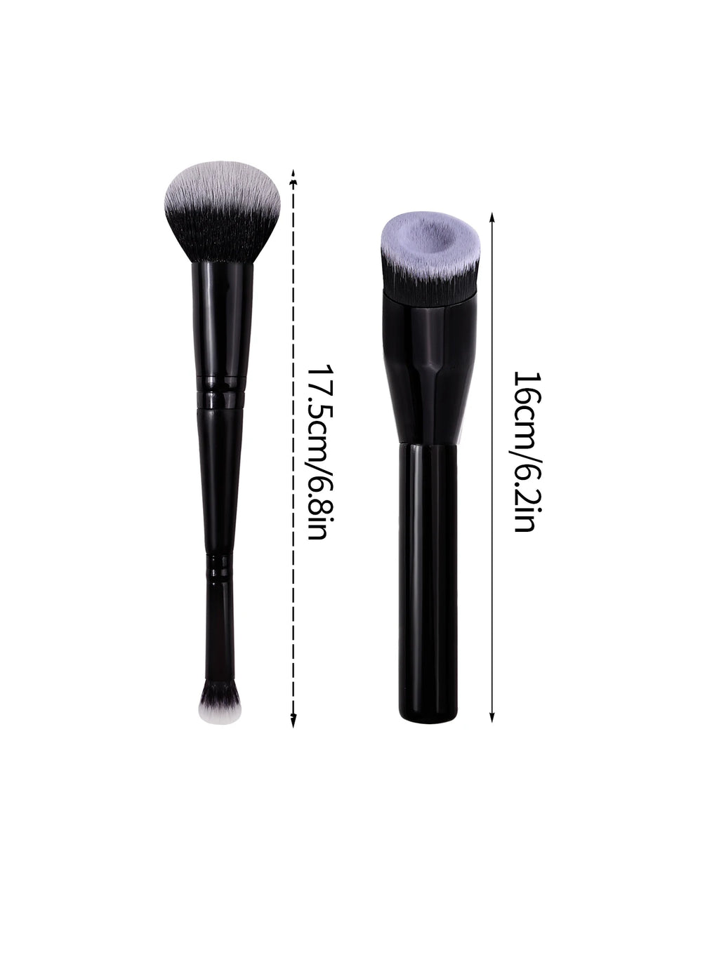 KOSSHOW 2-Pack Double-Head Foundation & Concealer Brush Set Makeup Brush Set QXL