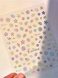 5D Daisy Nail Art Stickers | Floral Adhesive Nail Decals