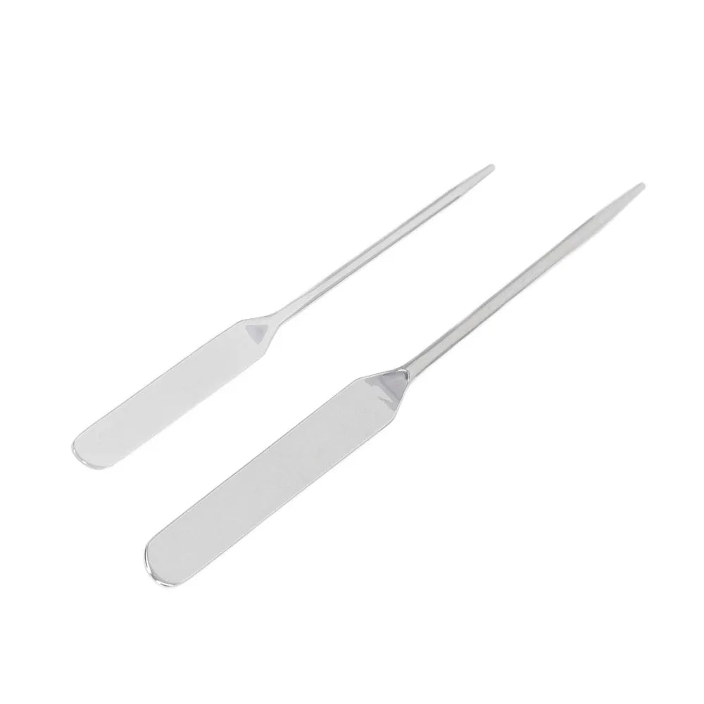 2-Pack Double-Ended Stainless Steel Makeup & Nail Spatula Makeup Mixing Spatula QXL