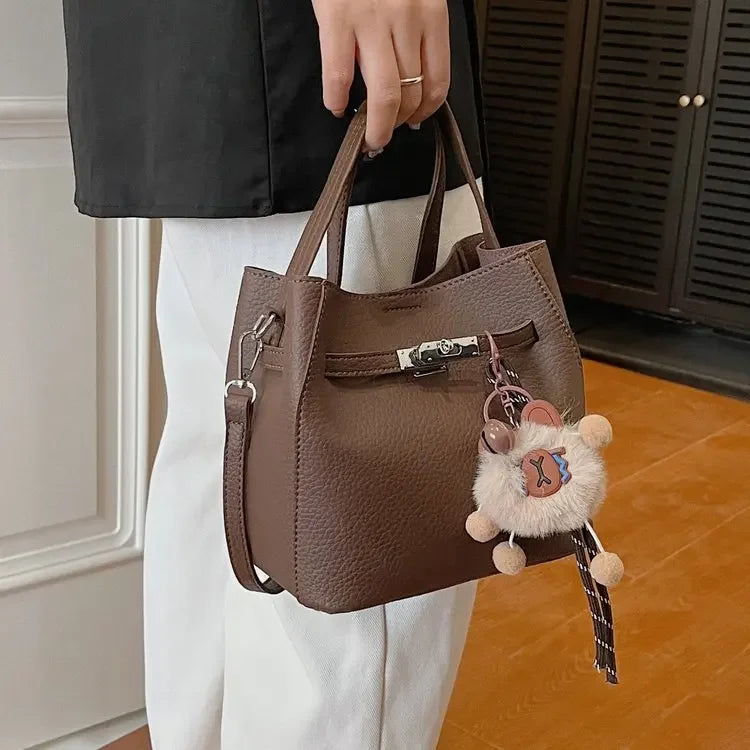 Women's Luxury Leather Tote Bag | Classic Vintage Style Luxury Tote Bag QXL