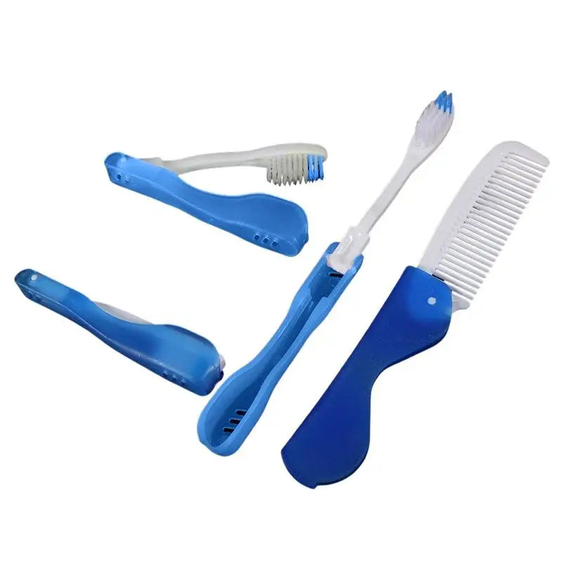 Foldable Travel Toothbrush & Comb Kit | Portable Camping Set Travel Toothbrush Set QXL