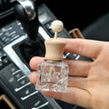 Hanging Car Air Freshener Glass Bottle | Refillable Vent Diffuser Car Air Freshener QXL Single rod