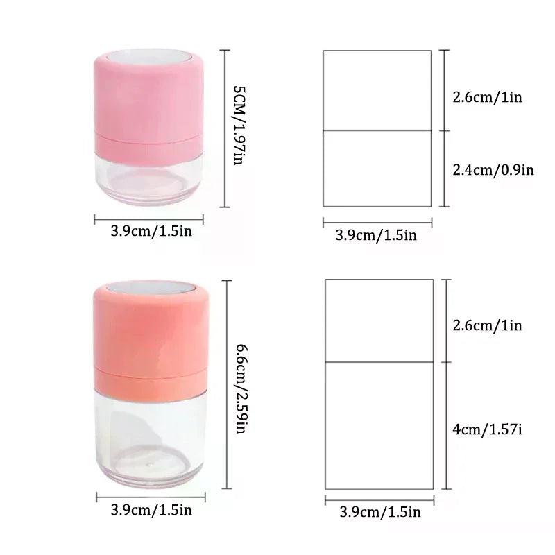 Mini Refillable Loose Powder Jar with Puff & Mirror | YOVIP Cosmetic Powder Jar QXL