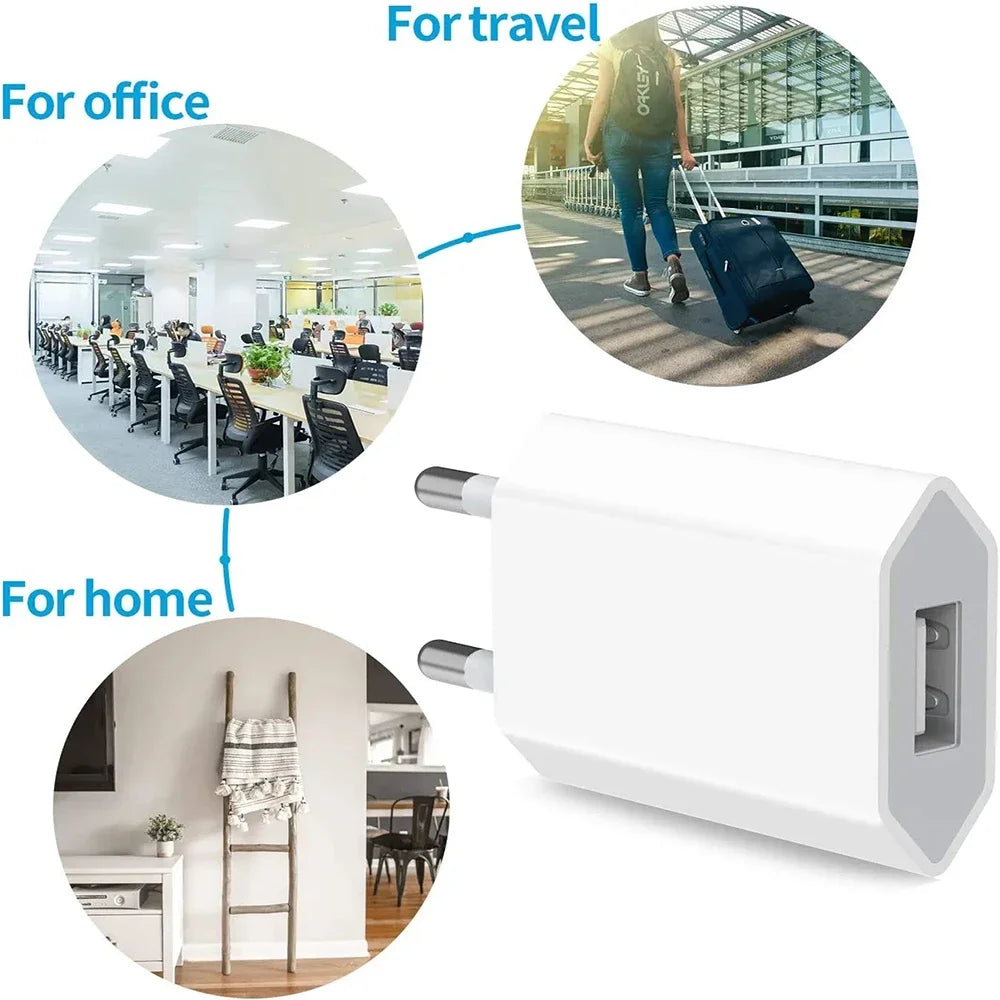 5V 1A EU USB Wall Charger Adapter | 1–5 Pack USB Wall Charger QXL