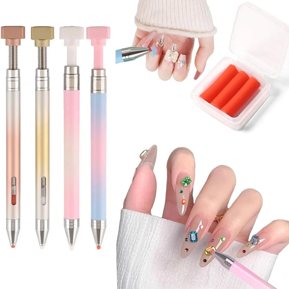 Diamond Painting Pen – Refillable Wax Rhinestone Dotting Tool Rhinestone Dotting Tool QXL