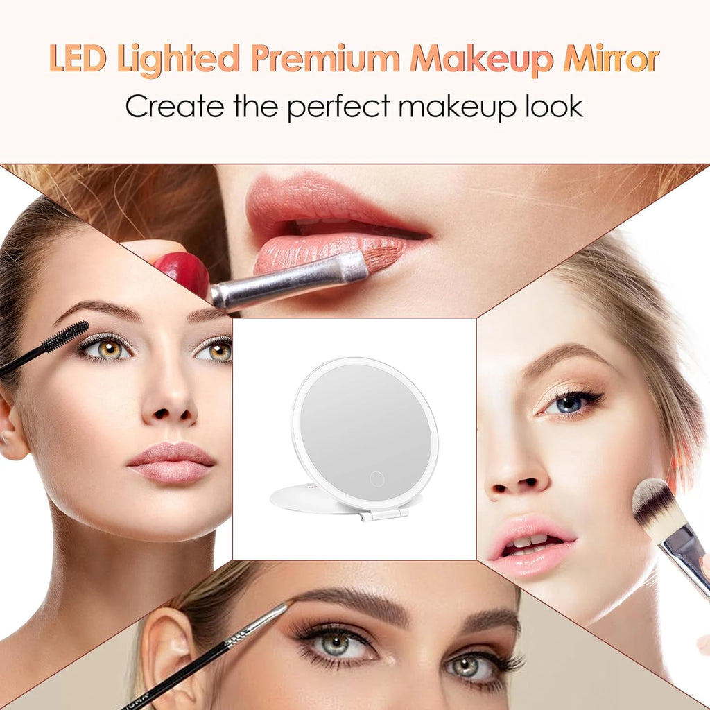 7" Rechargeable LED Makeup Mirror | 3-Color Dimmable Vanity LED Vanity Mirror QXL