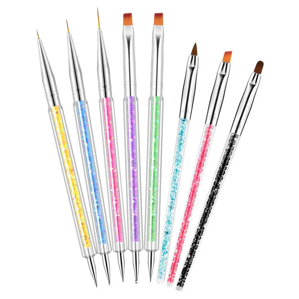 8-Piece Nail Art Pen & Dotting Tool Set | DIY Manicure Nail Art Pen Set QXL