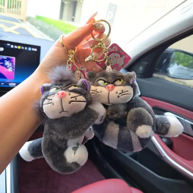 Lucifer Cat Plush Keychain Pendant | Backpack Charm Doll Plush Keychain Charm QXL