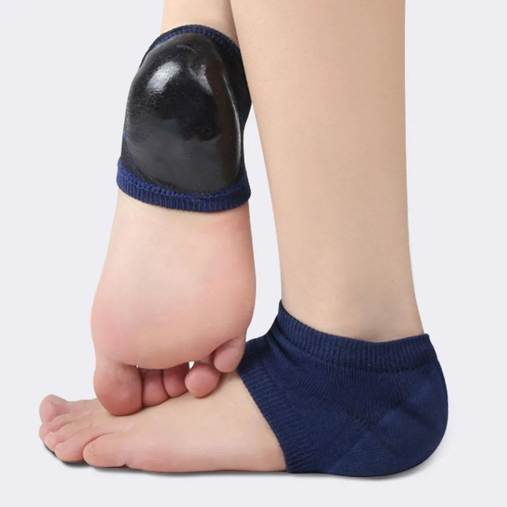 Gel Heel Protector Socks | Silicone Cushion Pads – 1 Pair Gel Heel Protector QXL