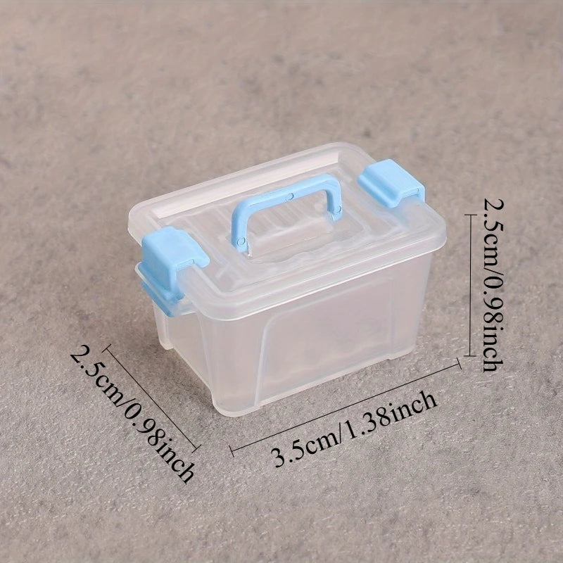 Mini Suitcase Storage Box | Transparent DIY Miniature Case Miniature Storage Box QXL