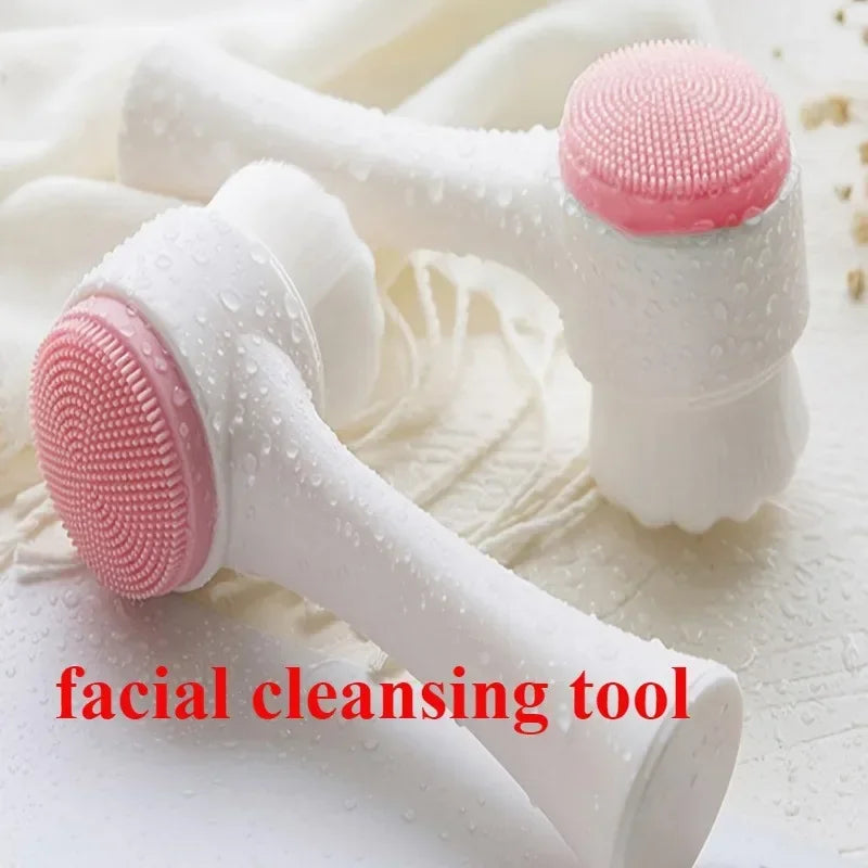 Double-Sided Silicone Face Wash Brush | Deep Cleansing Tool Facial Cleansing Brush QXL