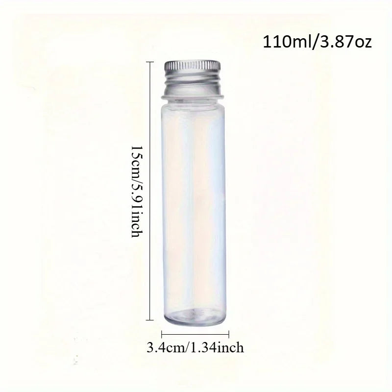 Plastic Test Tubes with Aluminum Screw Caps – Multi-Use Storage Storage Tubes QXL