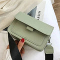 Women's PU Leather Crossbody Flap Bag | Fashion Shoulder Bag Crossbody Flap Bag QXL green