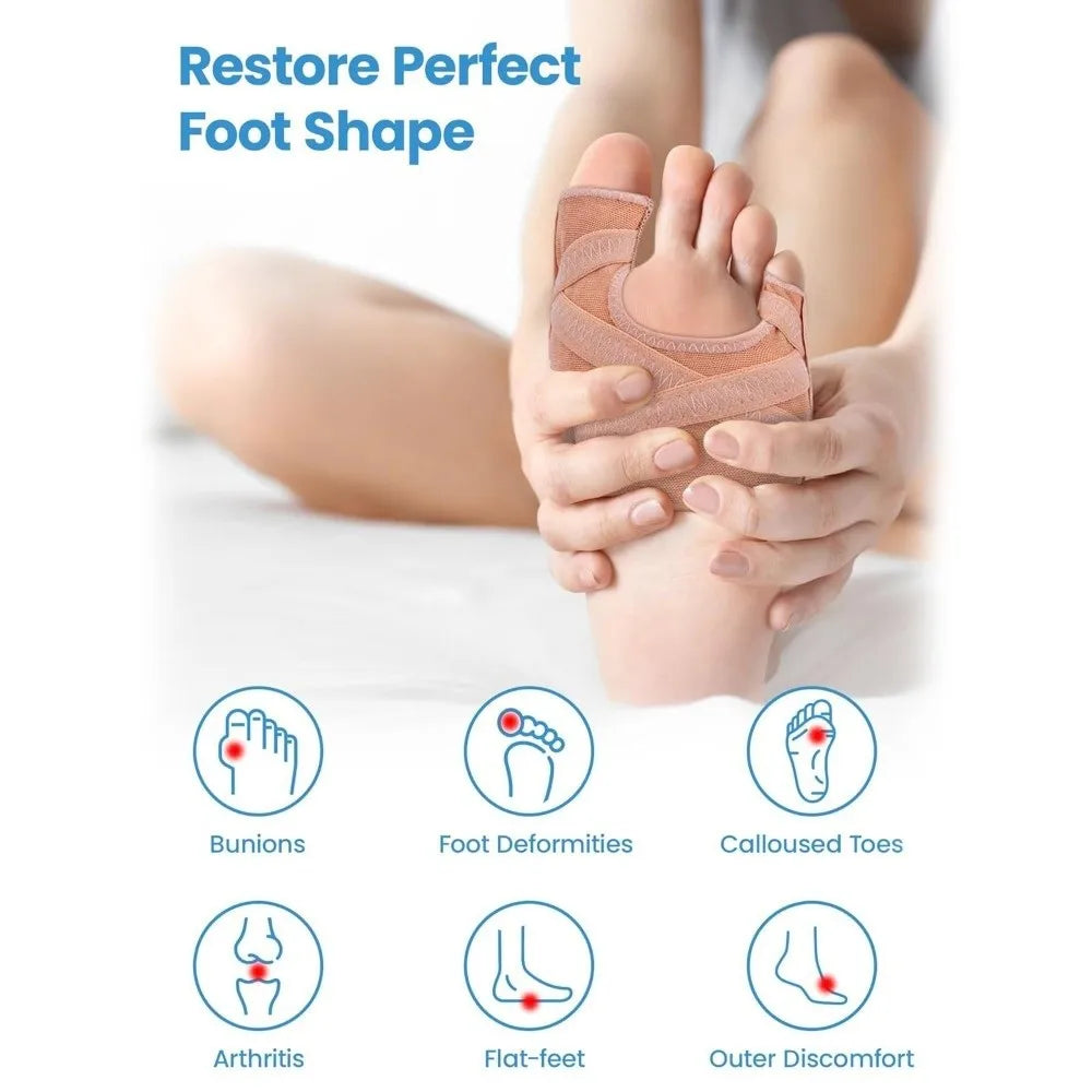Breathable Bunion Corrector Sleeve | Adjustable Toe Straightener Bunion Corrector Sleeve QXL