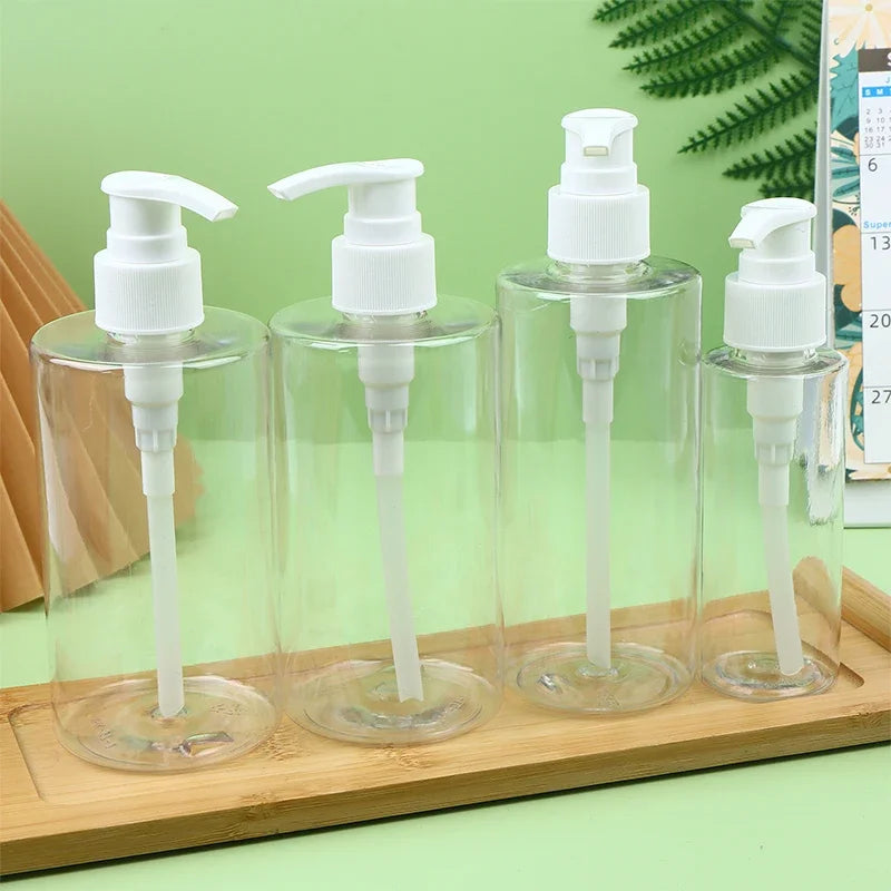 Refillable Press Pump Bottle for Shampoo, Lotion & Shower Gel Travel Pump Bottle QXL