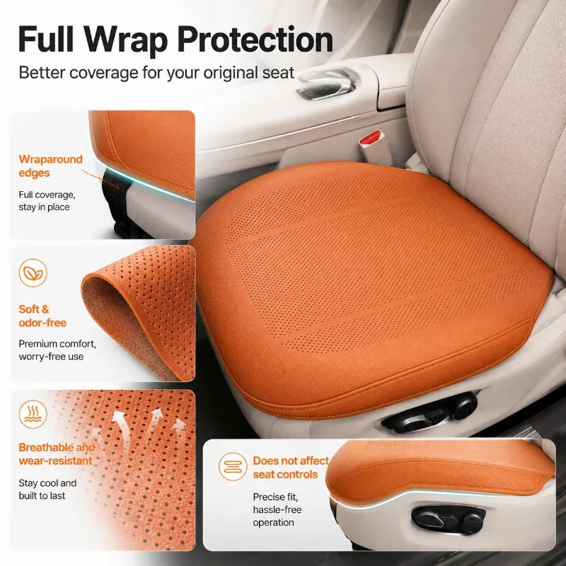 Breathable Perforated Nappa Leather Car Seat Cushion Cover Car Seat Cushion QXL