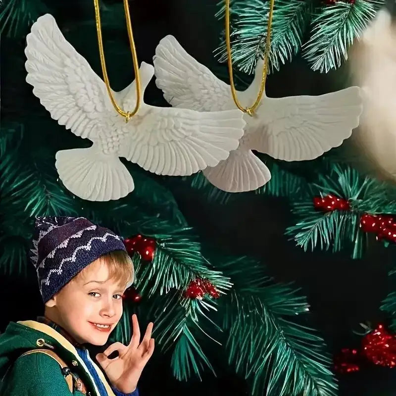 Friendship Dove Resin Christmas Tree Ornament | 1 or 2 Pack Christmas Tree Ornament QXL