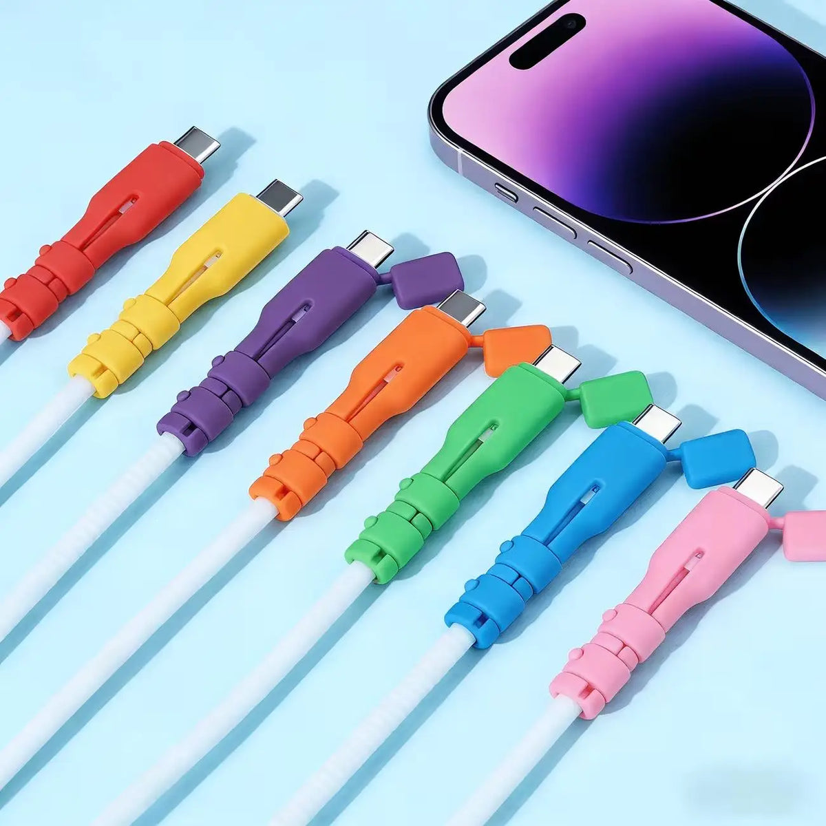 Charging Cable Protectors 2/8-Pack | USB-C Wire Saver Cable Protector QXL